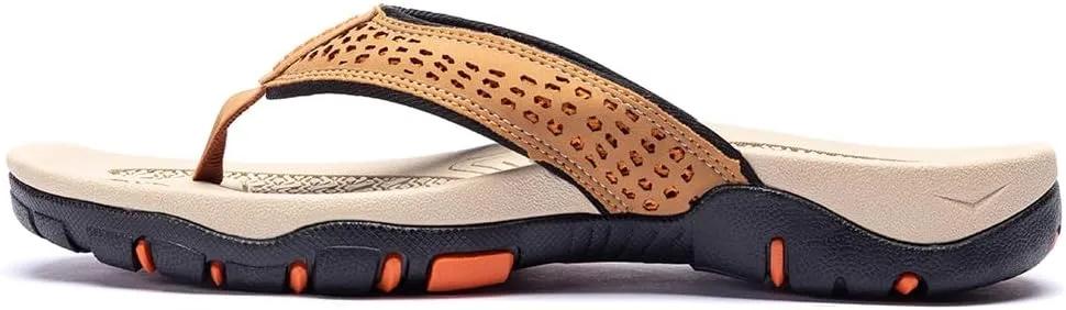PowerTRC Men's Flip Flops Beach Sandals Indoor And Outdoor Thong Sandals Sport And Casual Wear