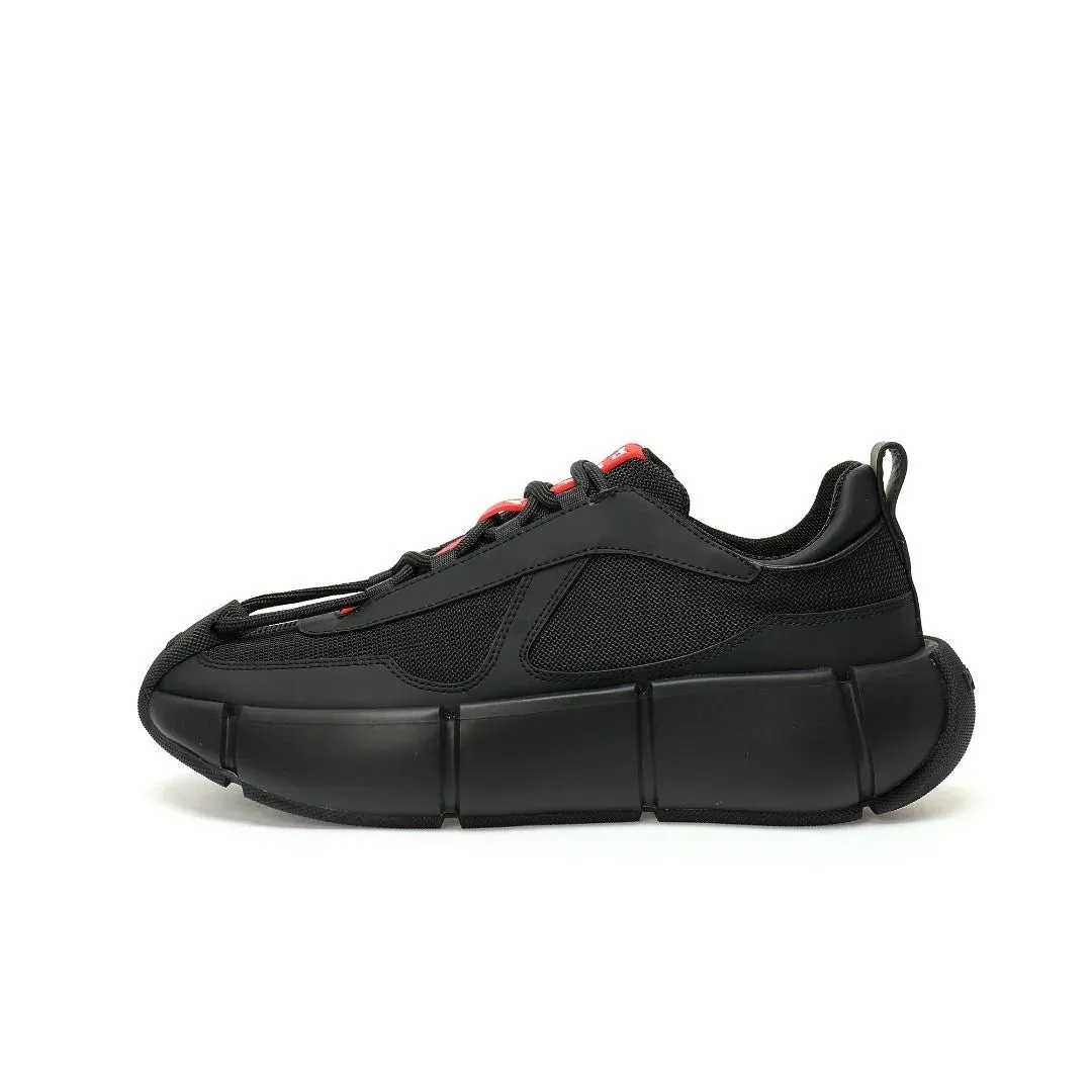 PRADA ||  3D Cloudbust Thunder Technical Black Low-Top Sneakers