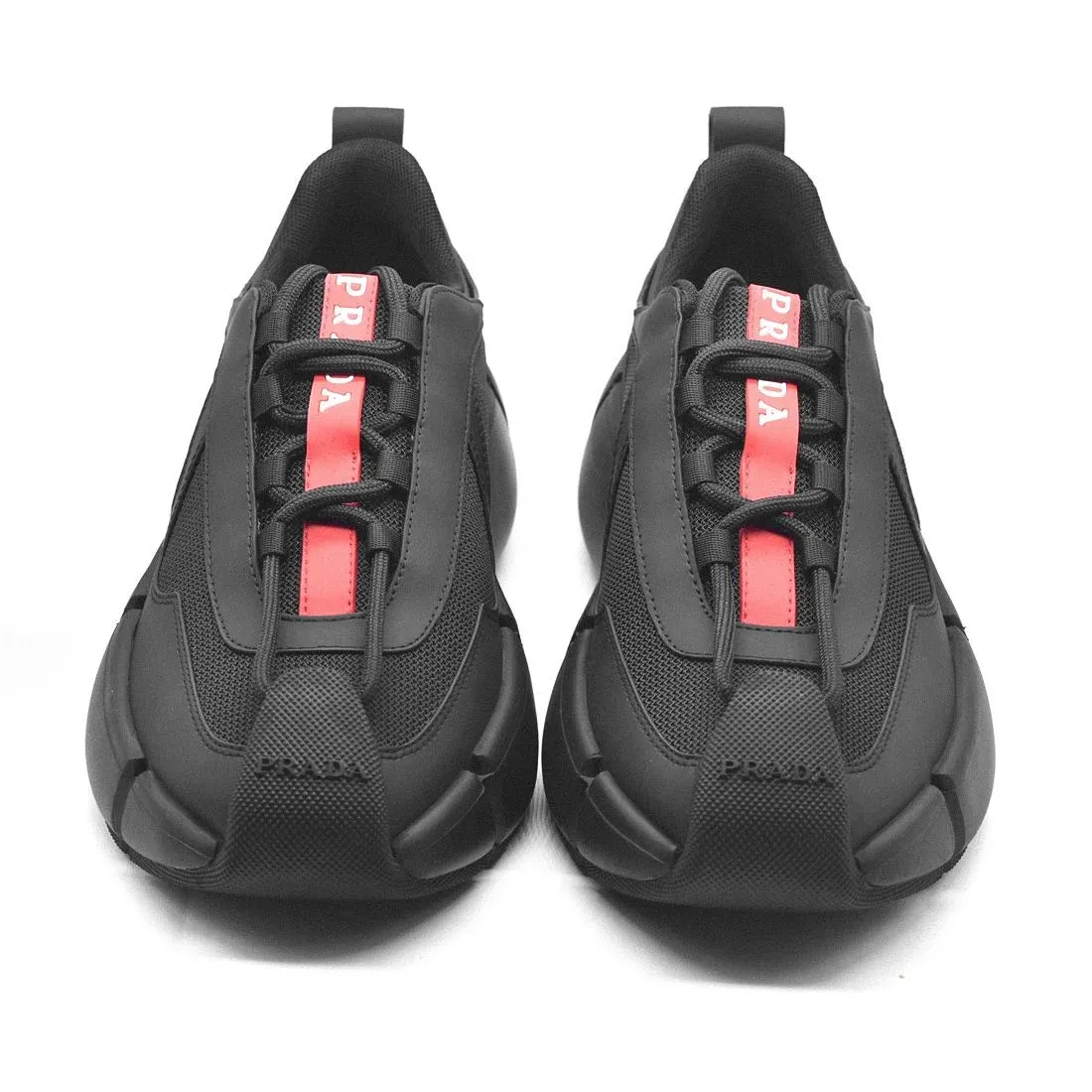 PRADA ||  3D Cloudbust Thunder Technical Black Low-Top Sneakers