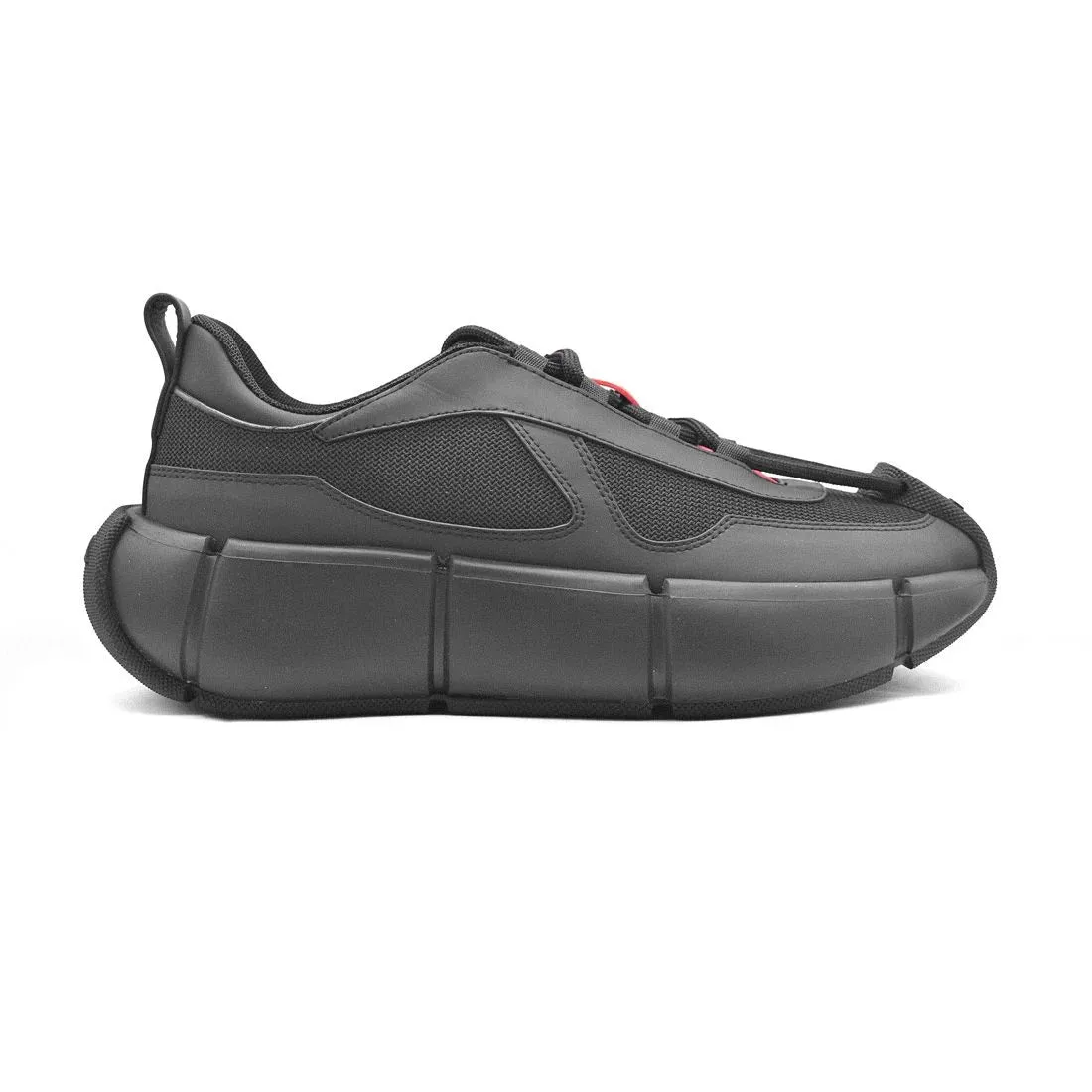 PRADA ||  3D Cloudbust Thunder Technical Black Low-Top Sneakers