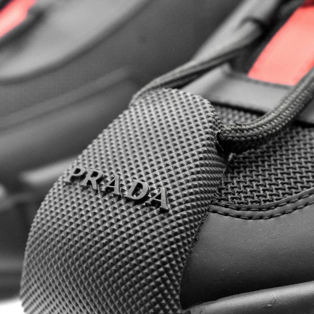 PRADA ||  3D Cloudbust Thunder Technical Black Low-Top Sneakers