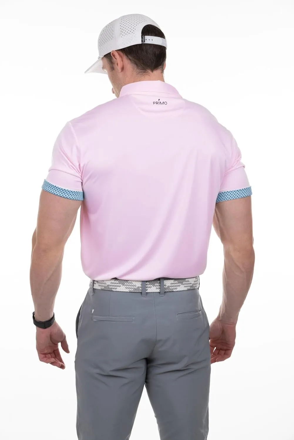 Primo Classic Collar Golf Polo, Lightweight, 100% Polyester, Curved Hem