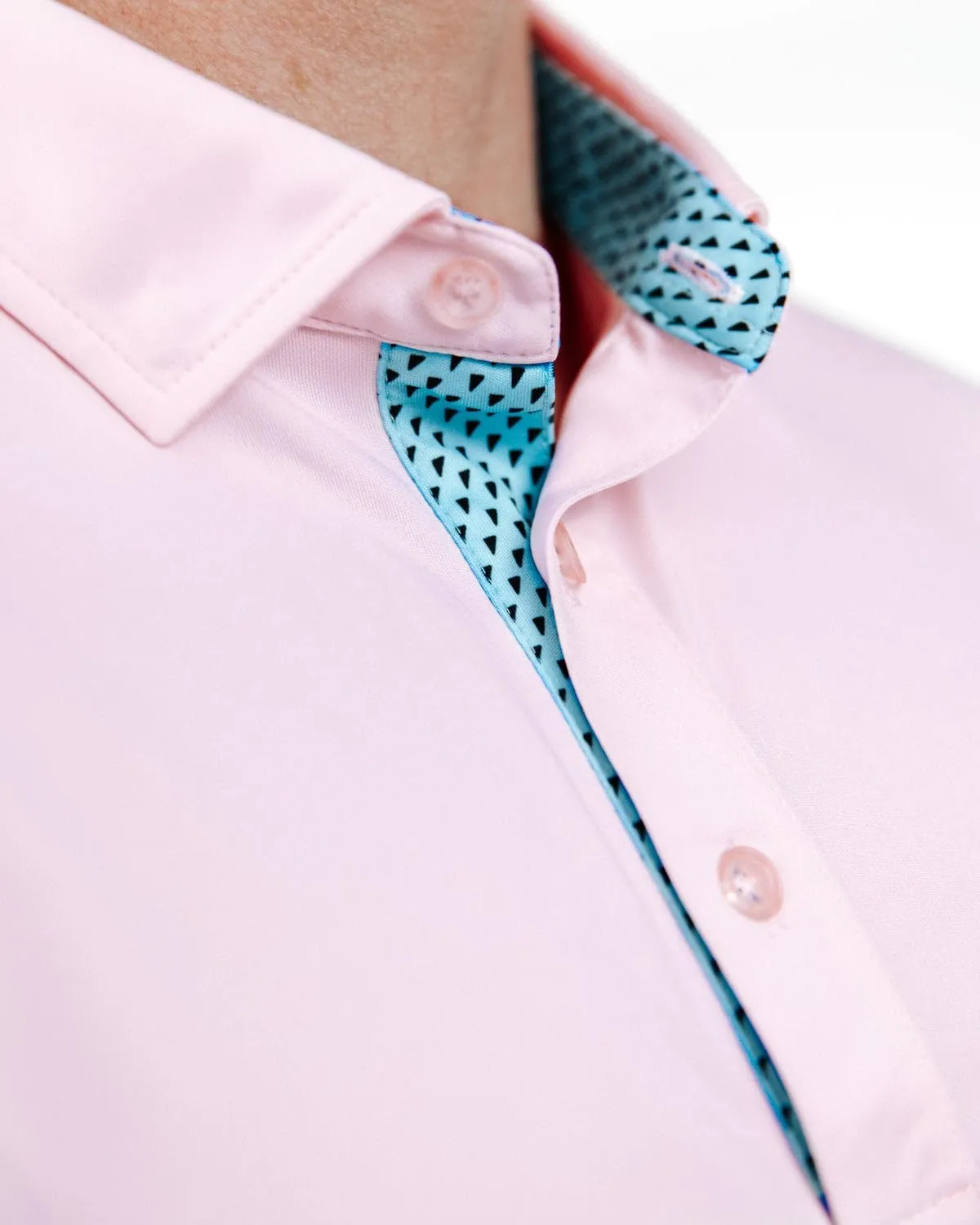 Primo Classic Collar Golf Polo, Lightweight, 100% Polyester, Curved Hem
