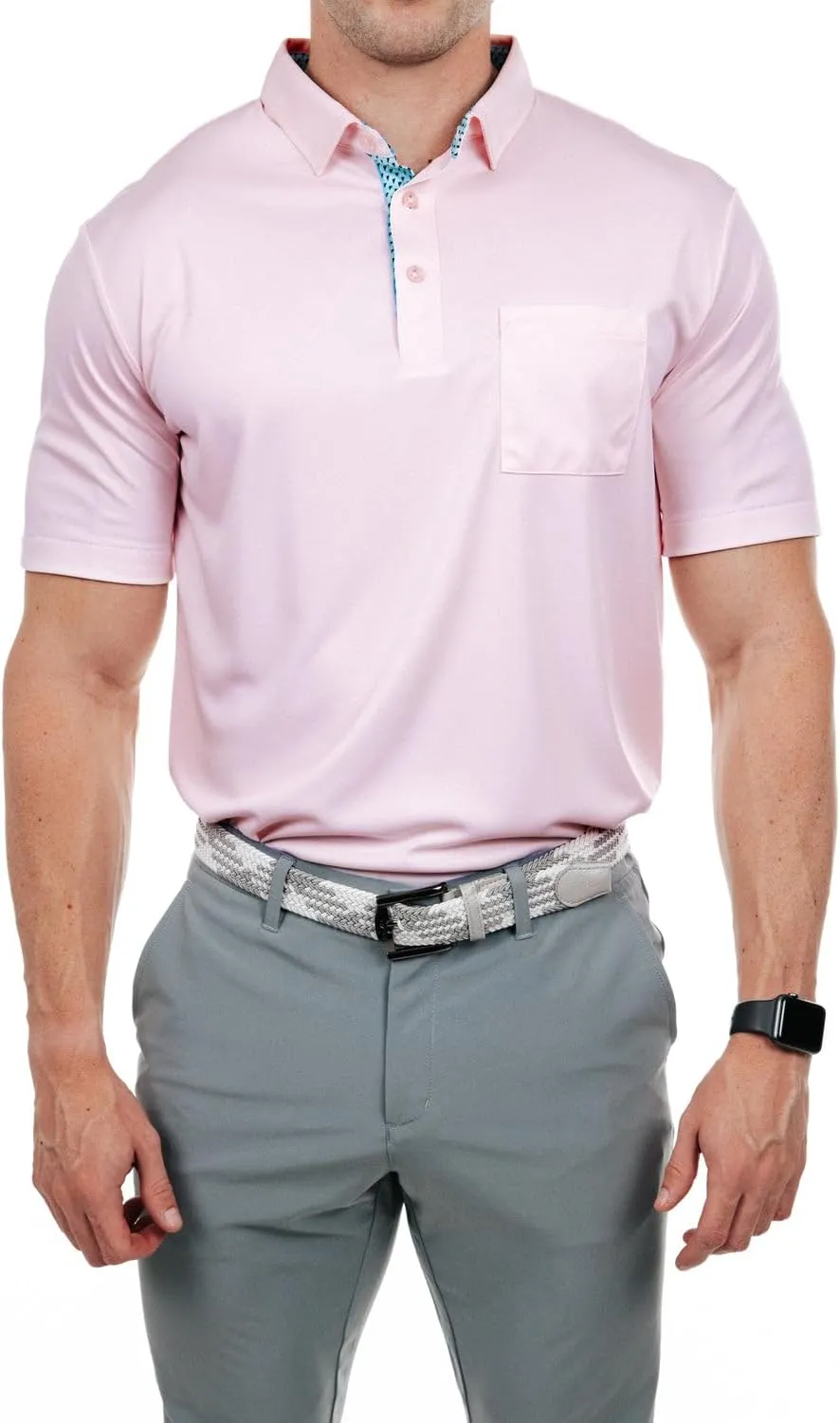 Primo Classic Collar Golf Polo, Lightweight, 100% Polyester, Curved Hem