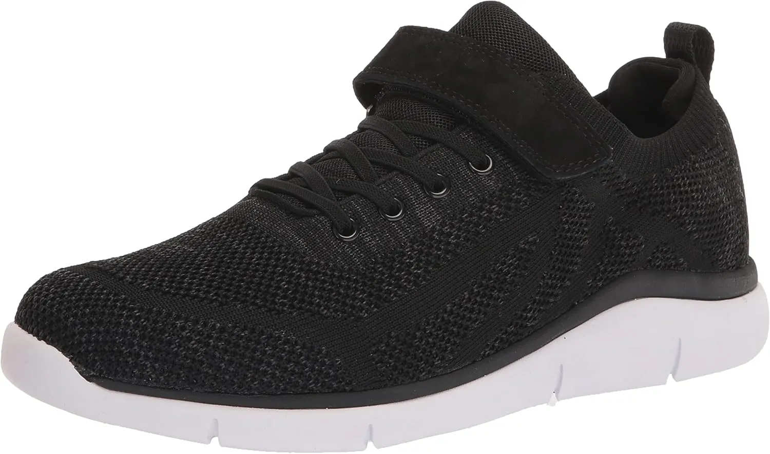 Propét Mens Stevie Sneaker, Black, 12 Wide US