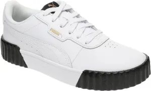 PUMA Carina 3.0 Women's Sneaker, 6.5 B(M) US, White-Gold-Black