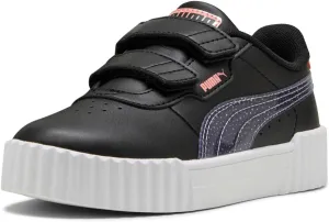 PUMA Carina Sneaker, Black-Lavender Alert-Pink Fruit, 13.5 US Unisex Little Kid
