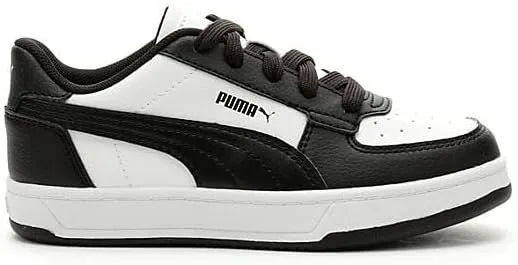 PUMA Caven Sneaker, White Black Black, 2.5 US Unisex Little Kid