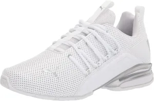 PUMA Men's Axelion Running Shoe Sneaker, White Silver, 9.5