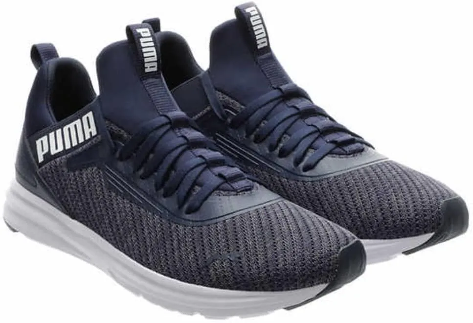 PUMA Men's Enzo Sneaker Color Blue and Black (Black, us_Footwear_Size_System, Adult, Men, Numeric, Medium, Numeric_12)