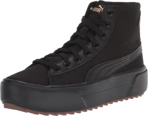 PUMA mens Kaia Mid Sneaker, Puma Black-puma Black-puma Team Gold, 8.5 US