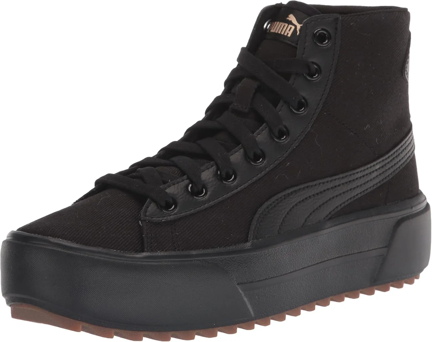 PUMA mens Kaia Mid Sneaker, Puma Black-puma Black-puma Team Gold, 8.5 US