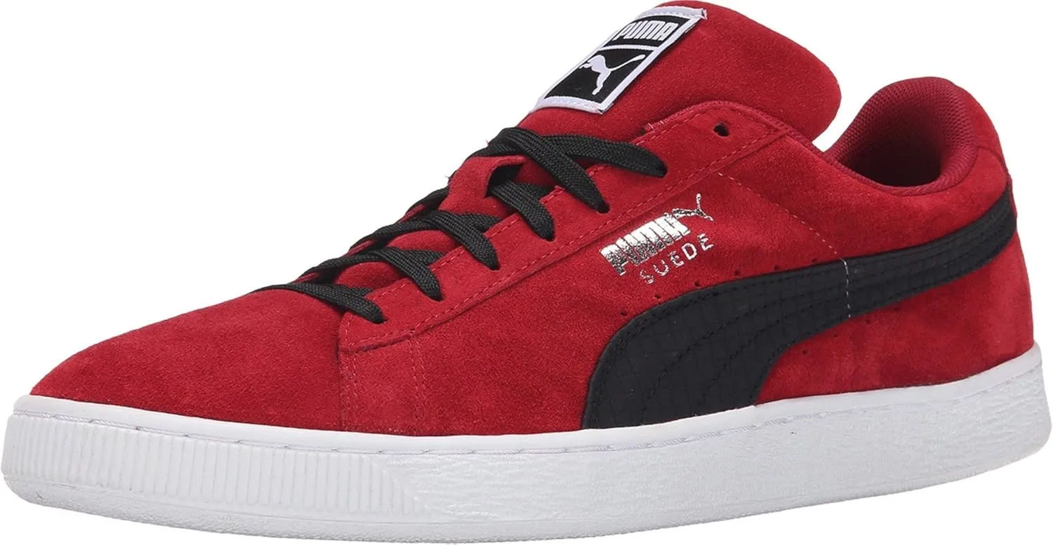 PUMA Men's Suede Quilted Rio Sneaker, Size: 10.5 D(M) US, Color: Rio Red/Black