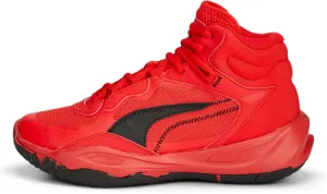 PUMA Playmaker Pro Mid Sneaker, for All Time Red-Black, 5.5 US Unisex Big Kid
