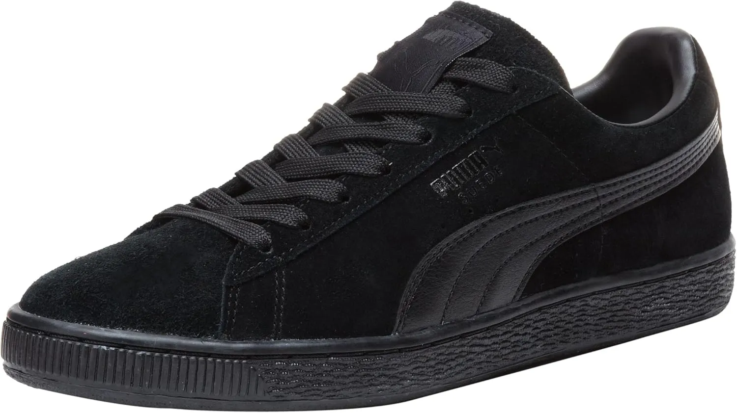 PUMA Suede Classic Leather Formstrip Sneaker,Black/Black,14 D(M) US