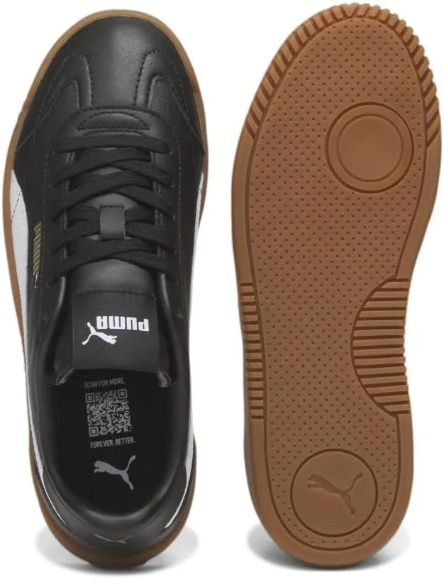 PUMA Unisex-Child Shoes Club 5v5 Sneaker, White Black-Feather Gray, 4 US Big Kid