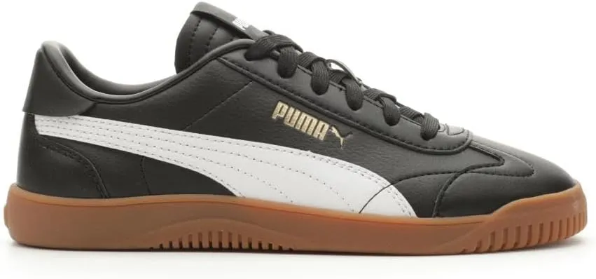 PUMA Unisex-Child Shoes Club 5v5 Sneaker, White Black-Feather Gray, 4 US Big Kid