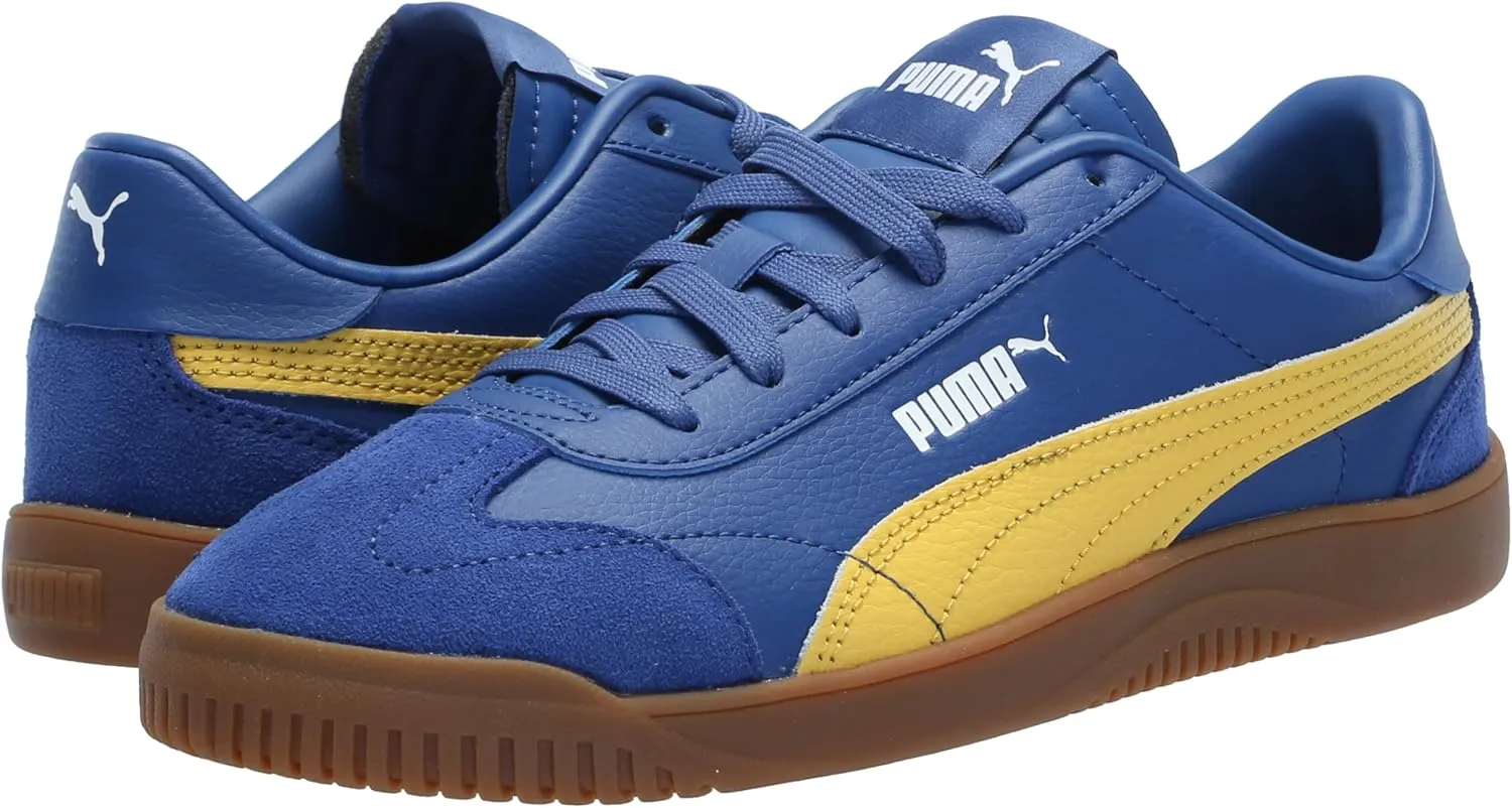 PUMA Unisex-Child Shoes Club 5v5 Sneaker, White Black-Feather Gray, 4 US Big Kid