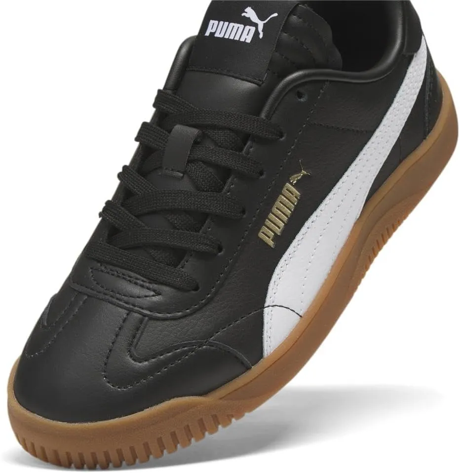 PUMA Unisex-Child Shoes Club 5v5 Sneaker, White Black-Feather Gray, 4 US Big Kid