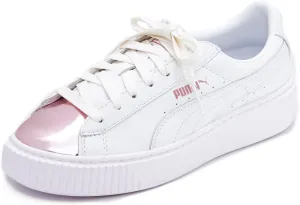 PUMA Women's Basket Platform Metallic Fashion Sneaker