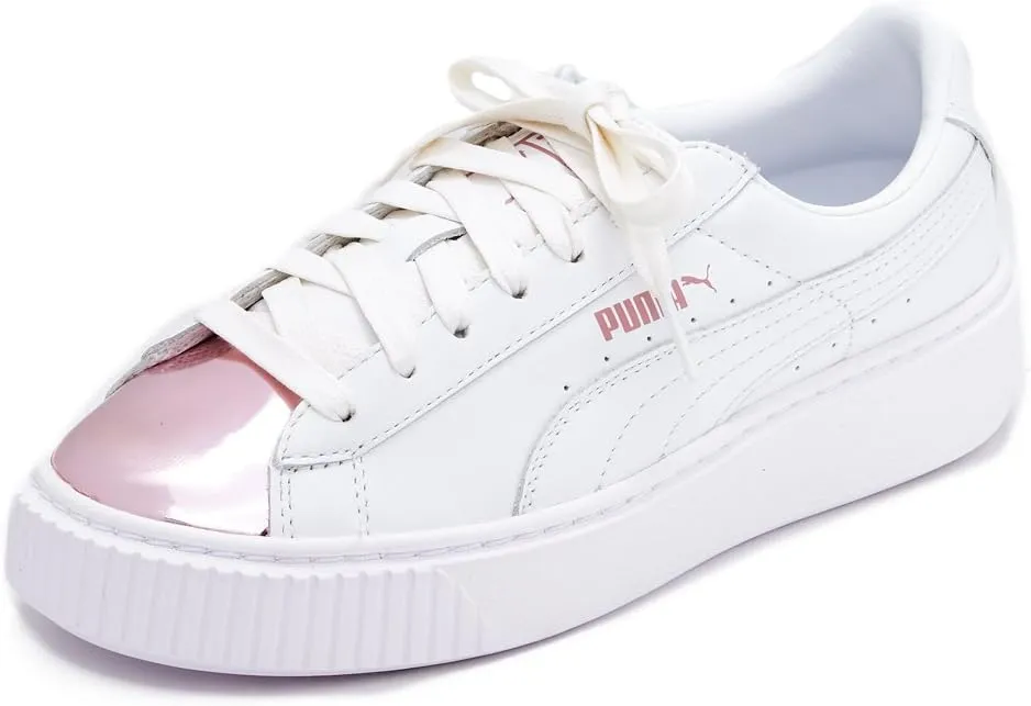 PUMA Women's Basket Platform Metallic Fashion Sneaker