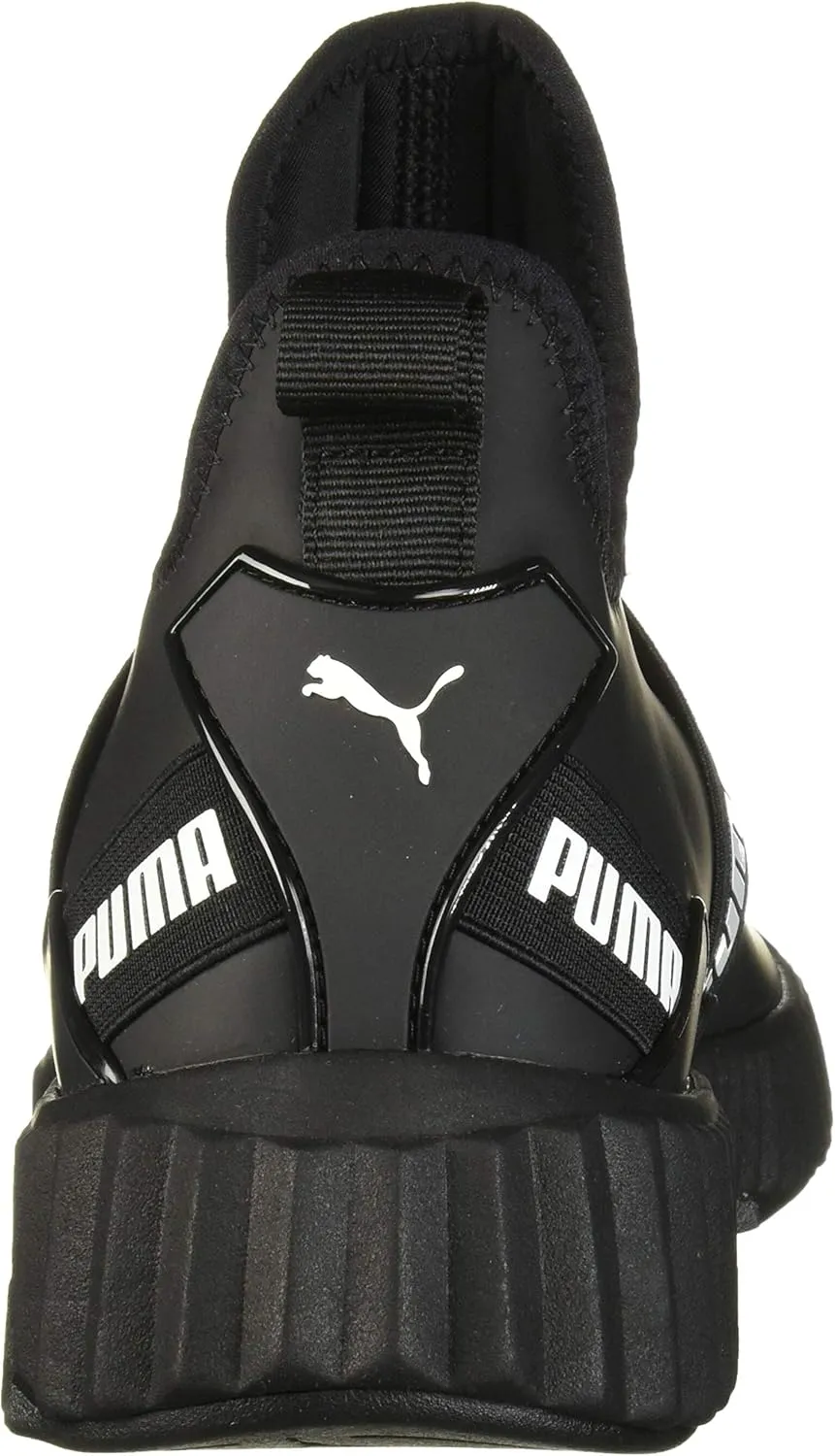 PUMA Womens Defy Mid Matte Sneaker - Black White