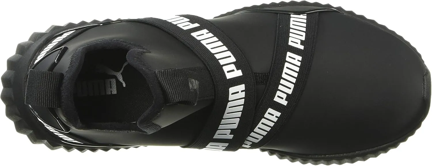 PUMA Womens Defy Mid Matte Sneaker - Black White