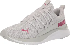 PUMA Women's SOFTRIDE ONE4ALL Sneaker, Ash Gray-Pinktastic-PUMA White, 11