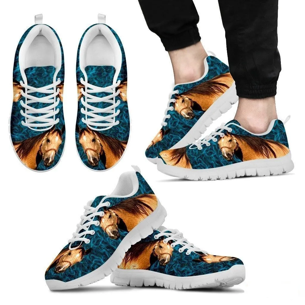 Quarter Horse Print (Black/White) Running Shoes For Men-Free Shipping Limited Edition