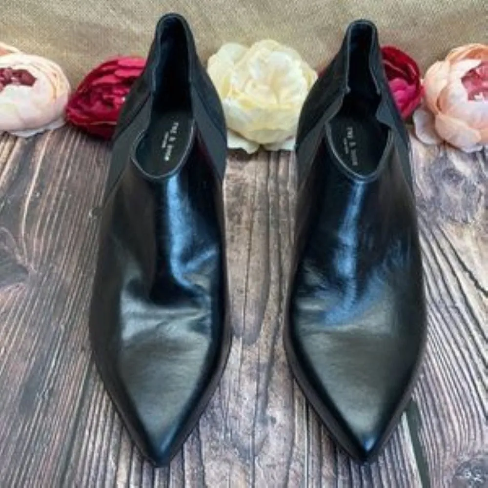 Rag & Bone Black Leather Beha Chelsea Booties 39.5M