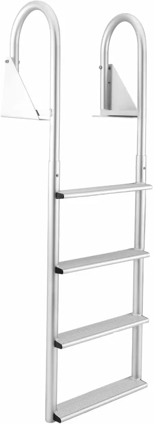 RecPro Marine 4 Step Flip Up and Stationary Boat Dock Swim Ladder 20" Wide
