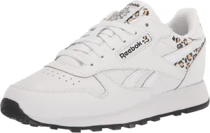 Reebok Girls Classic Leather Sneaker, White/Black/Sahara, 6 Big Kid