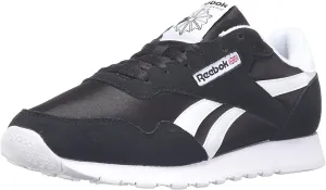 Reebok Royal Nylon Classic Fashion Sneaker, Black/Black/White