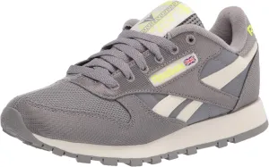 Reebok unisex adult Classic Leather (Ree)cycle Sneaker, Spacer Grey/Classic White/Yellow Flare, 11 Women 9.5 Men US