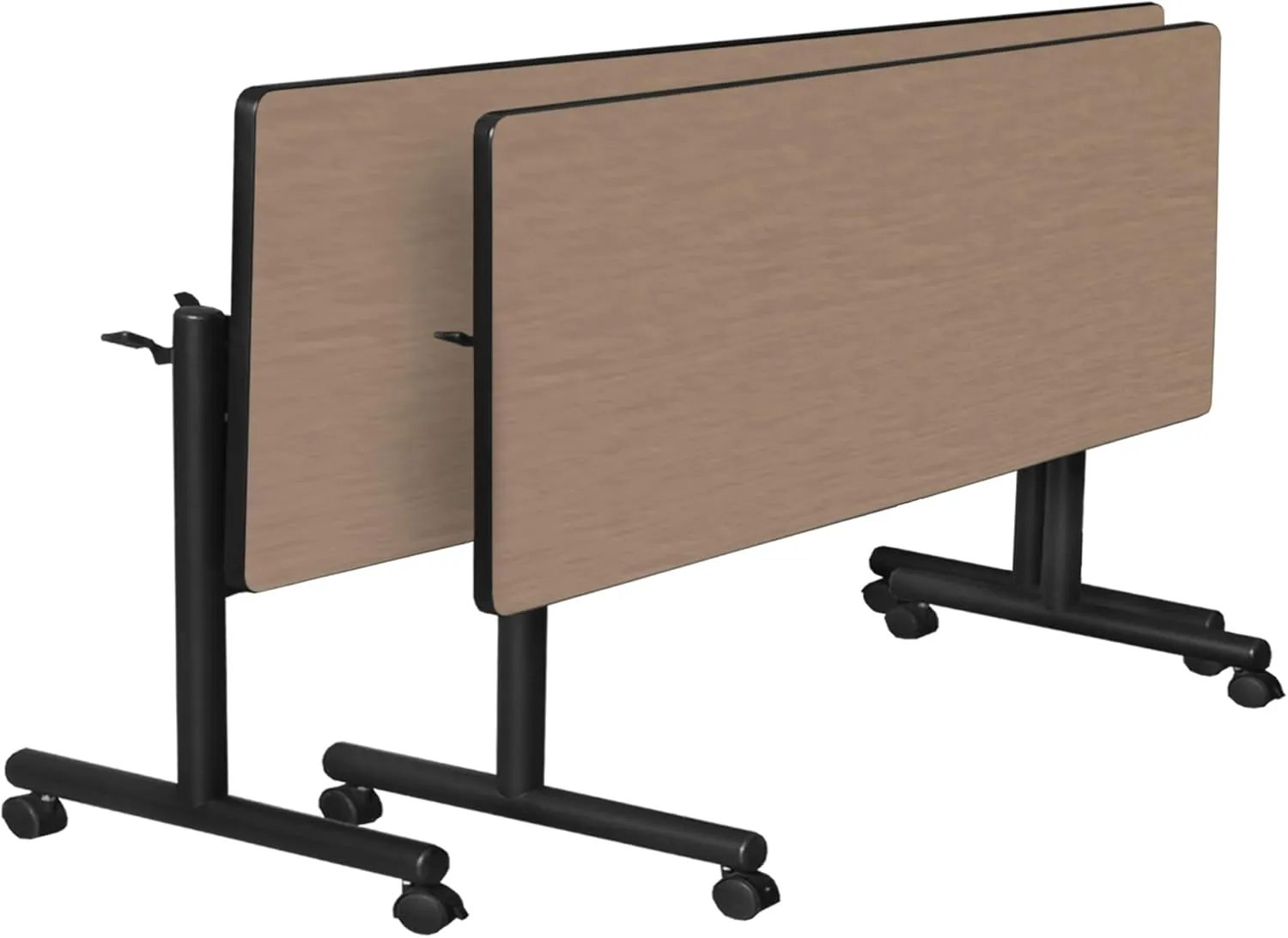 Regency Kobe 60 x 24 in. Flip-Top Training Nesting Table- Noble Oak