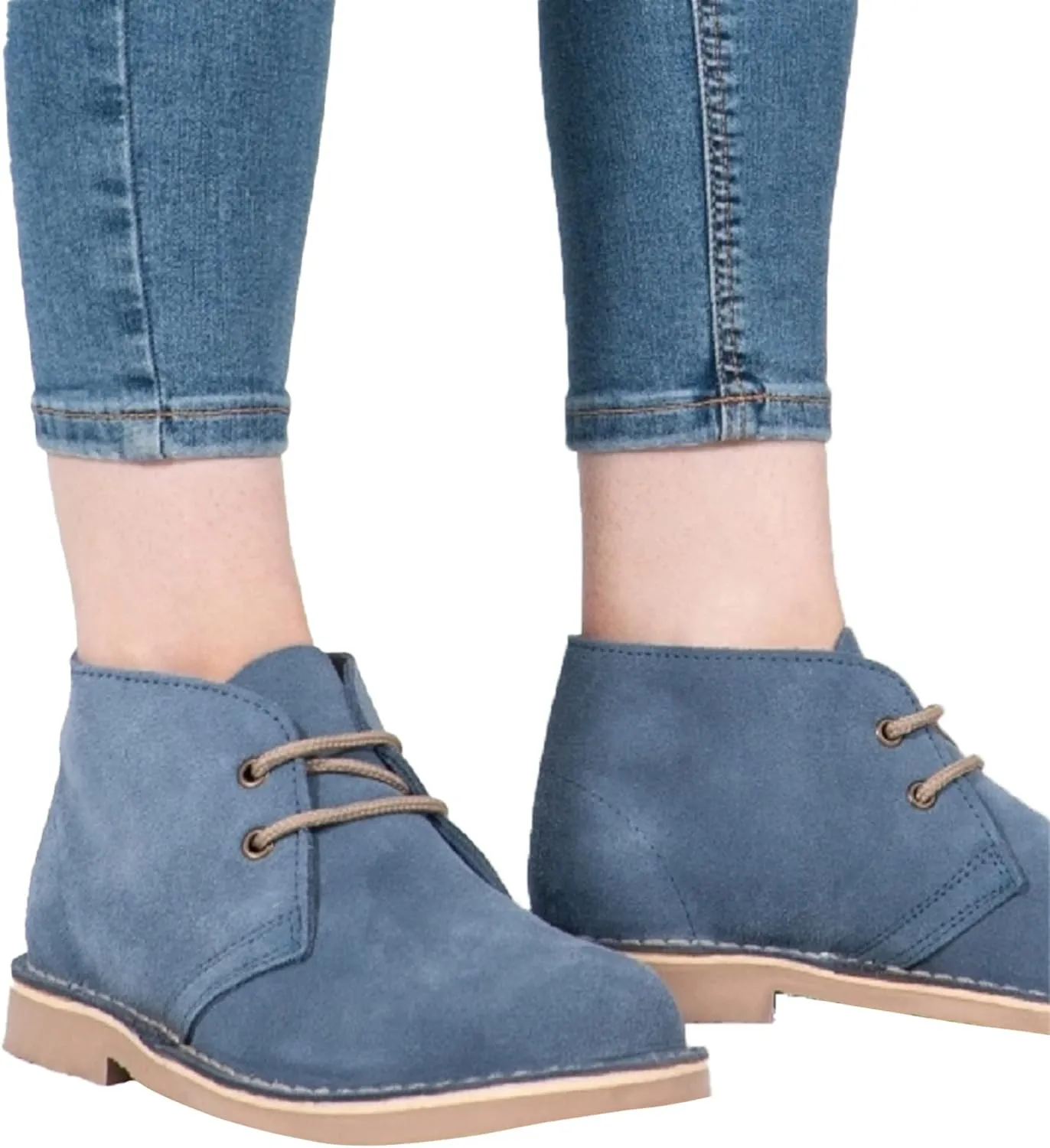 Roamers Womens/Ladies Real Suede Unlined Desert Boots