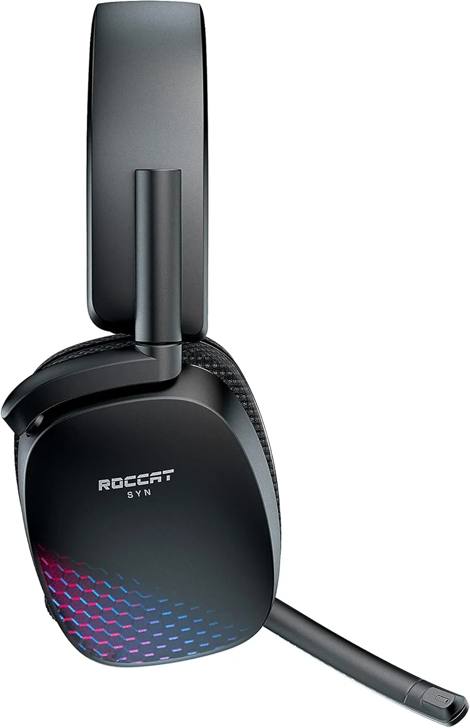 ROCCAT Syn Pro Air - Wireless 3D Audio Surround Sound Lightweight PC Gaming Headset with AIMO RGB Lighting and All-day Battery Life - Black