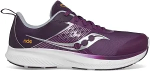 Saucony Ride Kidz Sneaker, Plum/White, 2.5 US Unisex Big Kid