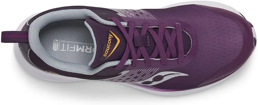 Saucony Ride Kidz Sneaker, Plum/White, 2.5 US Unisex Big Kid