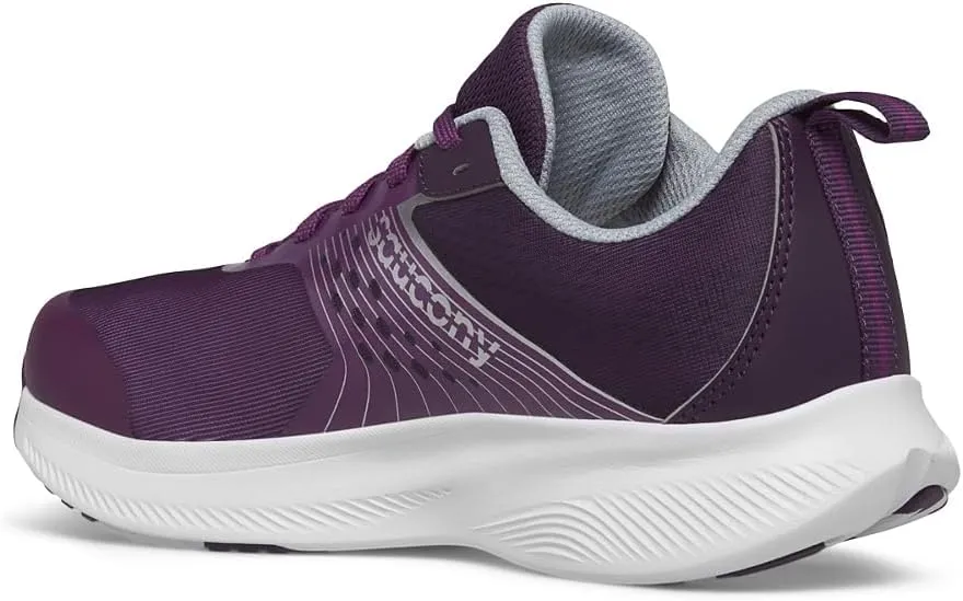Saucony Ride Kidz Sneaker, Plum/White, 2.5 US Unisex Big Kid