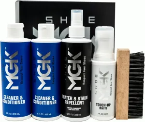 Shoe MGK MVP Shoe Cleaner Kit Shoe Cleaner & Conditioner, Water & Stain Repellent, White Touch Up & Brush