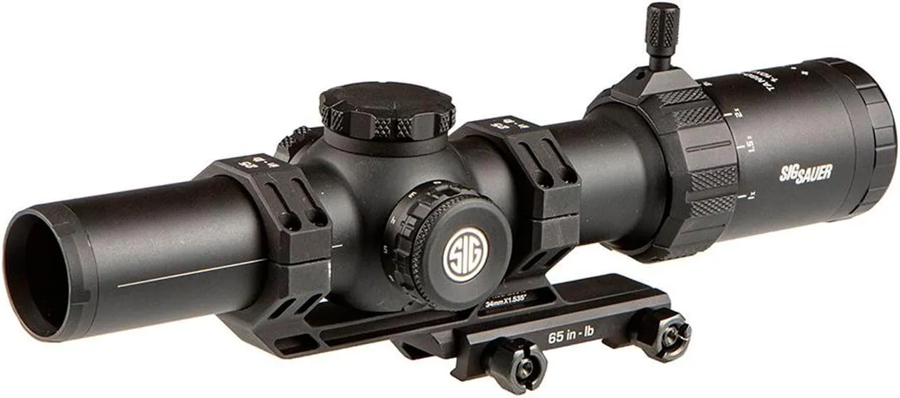 SIG SAUER Tango-MSR LPVO 1-10X28mm 34mm Tube F2/SFP MSR BDC-10 Reticle Durable Scockproof Waterproof Fogproof Hunting Rifle Scope, Alpha-MSR Mount, Lens Covers & Throw Lever Included
