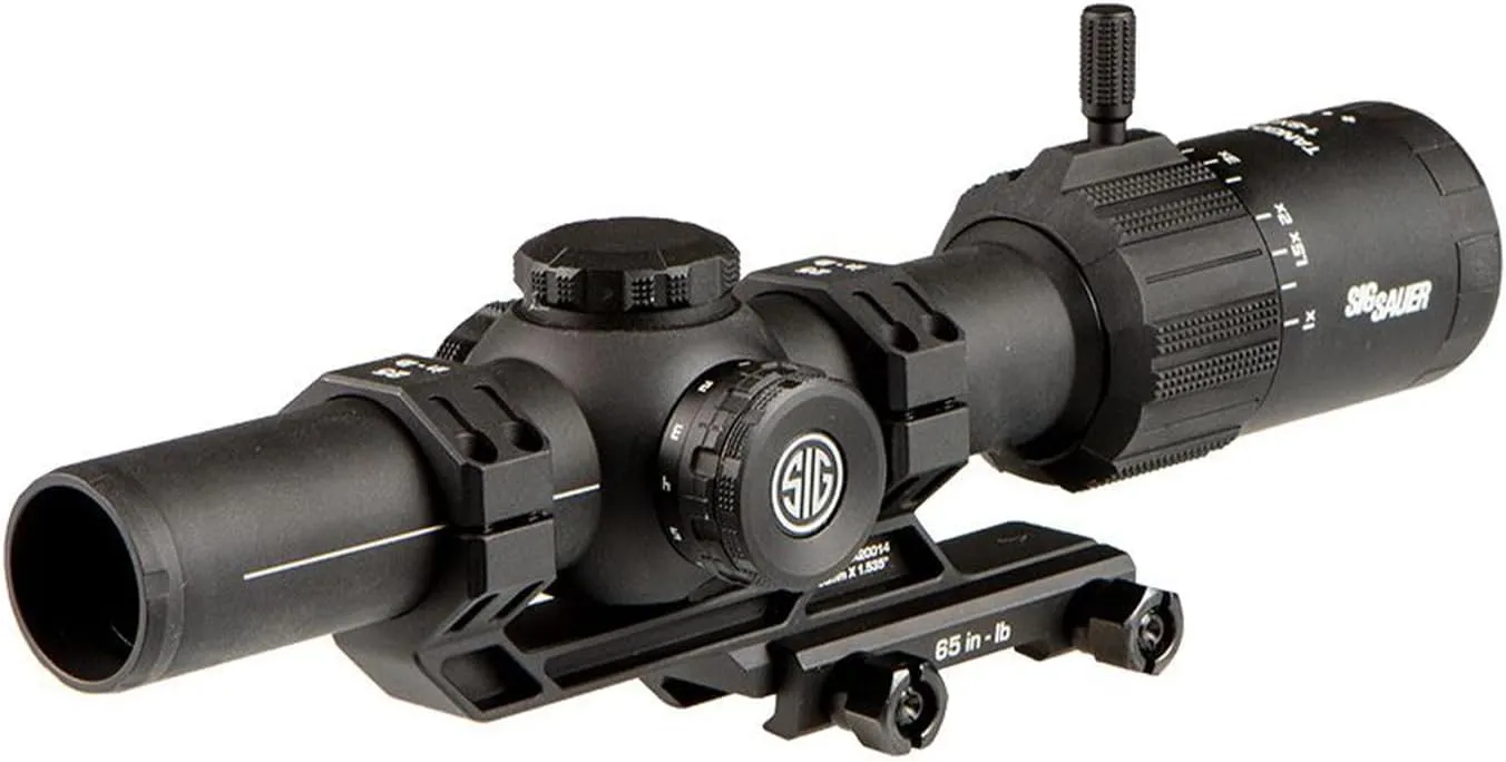 SIG SAUER Tango-MSR LPVO 1-8x24mm 30mm Maintube SFP Riflescope - Shockproof Waterproof Fogproof Hunting Rifle Scope with Illuminated MSR BDC-8 Reticle - Lens Covers & Cantilever Mount Included