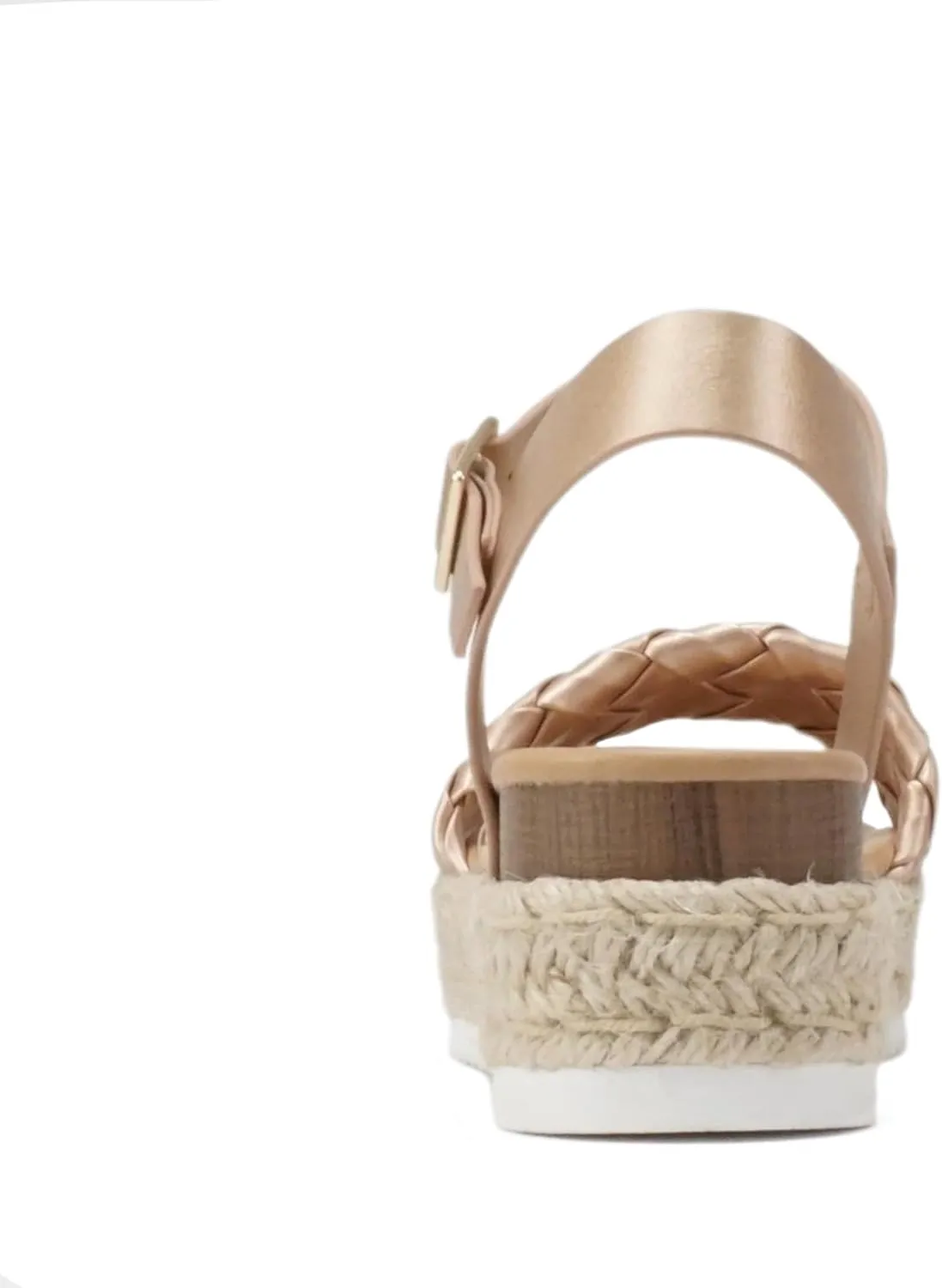 Soda CLIP ~ Women Open Toe Ankle Strap Platform Espadrille Sandal