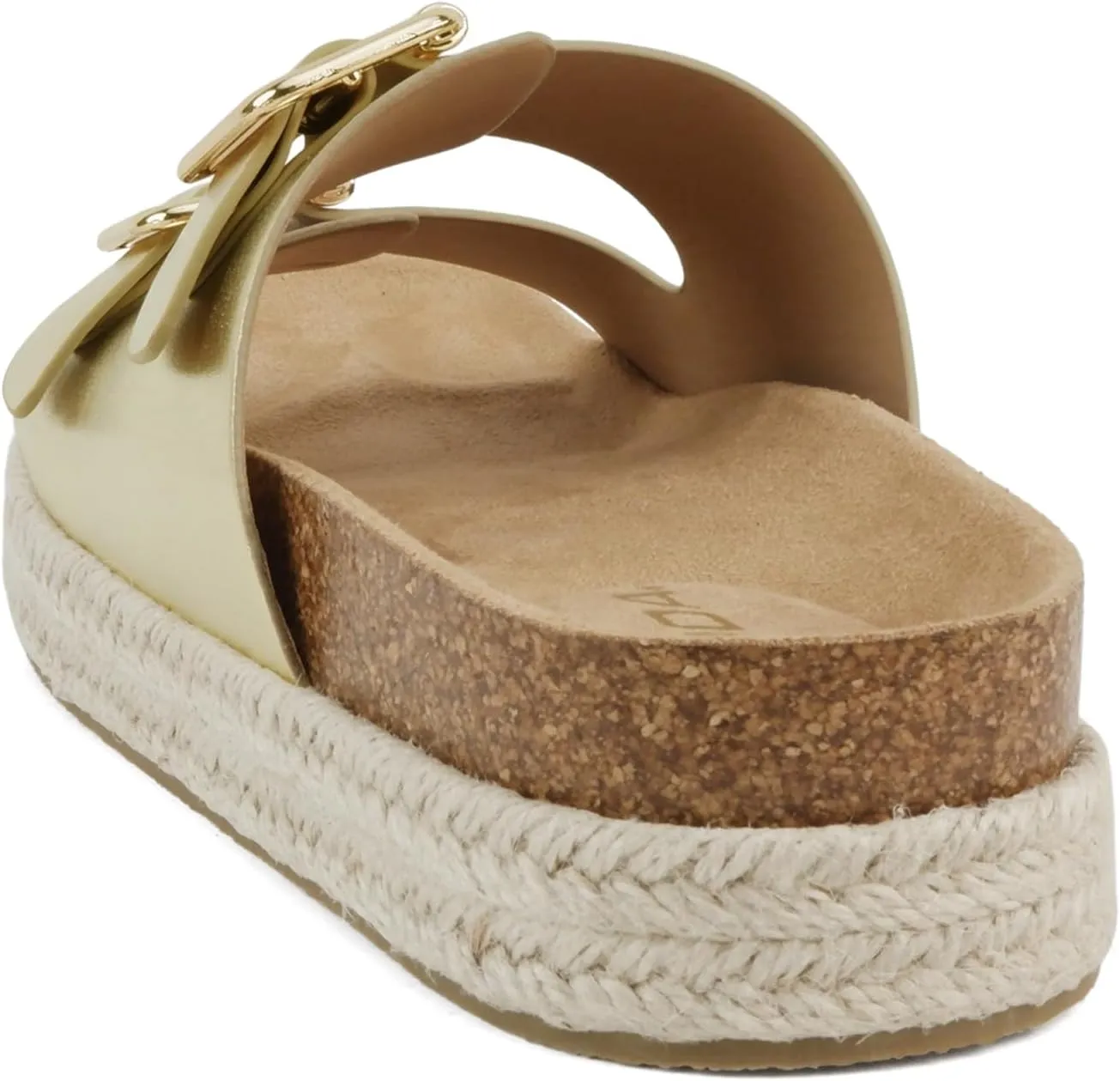 Soda “Marfa” ~ Women Open Toe Espadrille Flatform Sandals with Double Buckle Strap