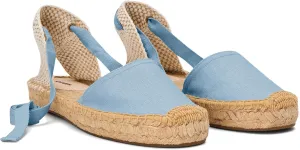 Soludos Lauren Lace Up Espadrille Cielo Blue 5 B (M)