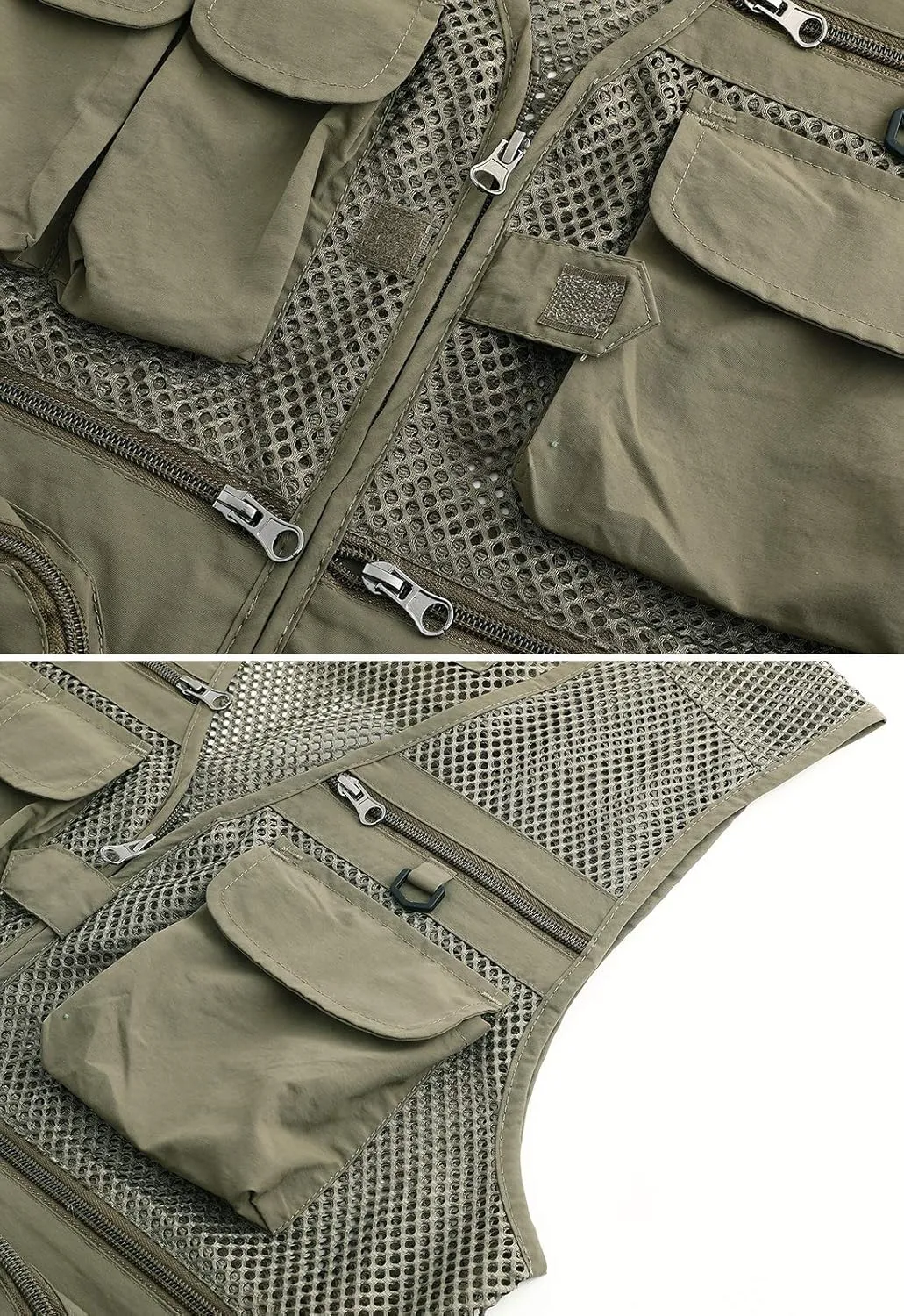 Spanye Mens Fishing Hunting Vest Outdoor Travel Utility Vest Tactical Work Jacket Multi Pocket