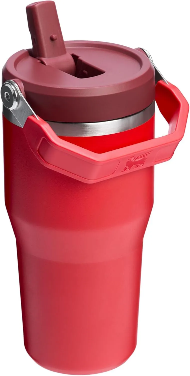 Stanley IceFlow 2.0 Flip Straw Tumbler with Handle 20 oz | Twist On Lid and Flip Up Straw | Leak Resistant Water Bottle | Insulated Stainless Steel | BPA-Free | Chili Red