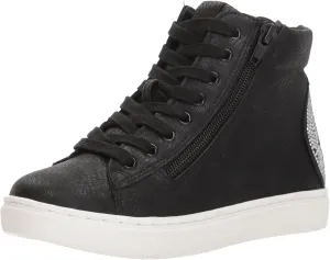 Steve Madden Girl's JSMILE Sneaker, Black, 2 M US Little Kid