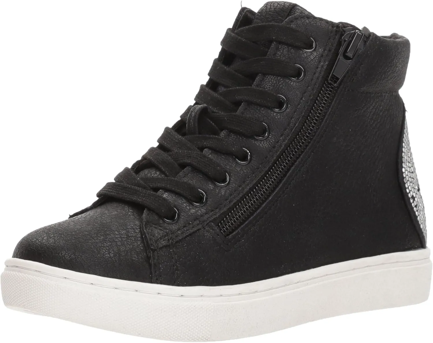 Steve Madden Girl's JSMILE Sneaker, Black, 2 M US Little Kid